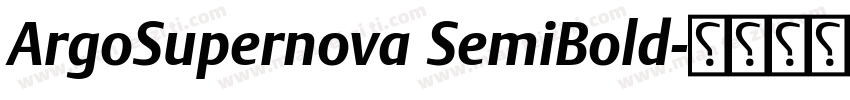 ArgoSupernova SemiBold字体转换